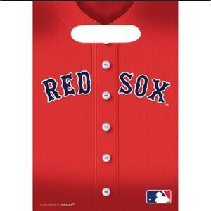 Boston Red Sox MLB Pro Baseball Sports Banquet Party Favor Sacks Loot Bags 8ct